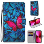 For iPhone 13 / Blue Red Butterfly