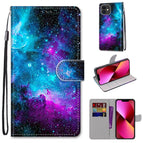 For iPhone 13 / Purple Green Starry Sky