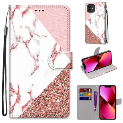 Coloured Drawing Cross Texture Horizontal Flip PU Leather Case with Holder & Card Slots & Wallet & Lanyard, For iPhone 13