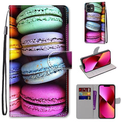 Coloured Drawing Cross Texture Horizontal Flip PU Leather Case with Holder & Card Slots & Wallet & Lanyard, For iPhone 13