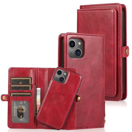 Funda de cuero con tapa horizontal desmontable y magnética resistente con ranuras para tarjetas y billetera, para iPhone 13, iPhone 13 Mini, iPhone 13 Pro, iPhone 13 Pro Max
