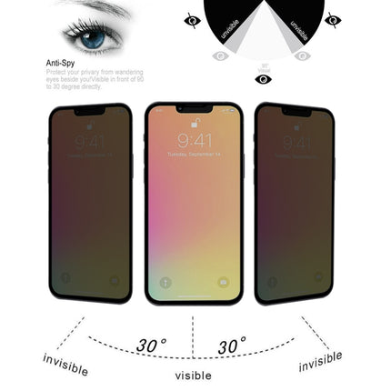 For iPhone 17e / 16e / 13 / 13 Pro Anti-peeping Plasma Oil Coated High Aluminum Wear-resistant Tempered Glass Film, For iPhone 13 mini (1 PC), For iPhone 17e / 16e / 14 / 13 / 13 Pro  (1 PC), For iPhone 14 Plus / 13 Pro Max