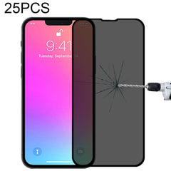 For iPhone 13 / 13 Pro 25pcs Anti-peeping Plasma Oil Coated High Aluminum Wear-resistant Tempered Glass Film, For iPhone 13 mini (25pcs), For iPhone 14 / 13 / 13 Pro  (25pcs), For iPhone 14 Plus / 13 Pro Max