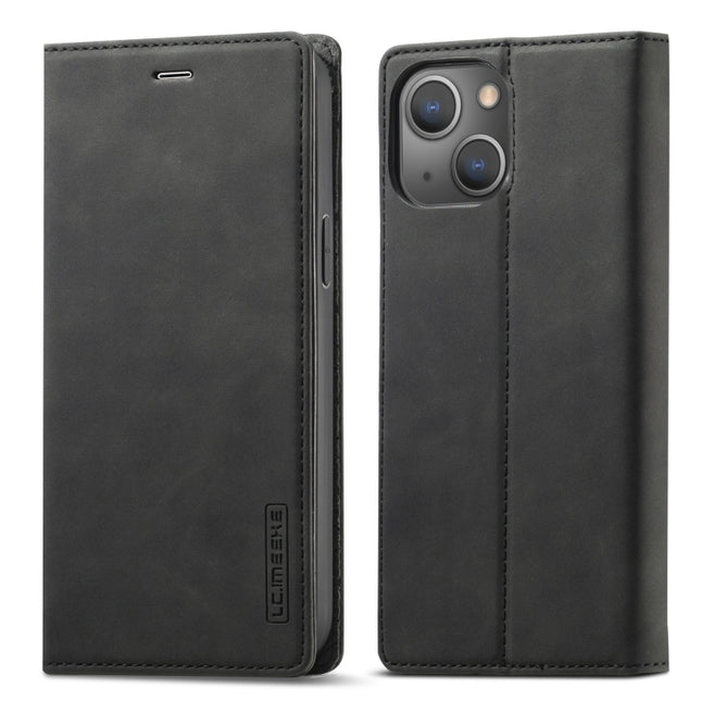 LC.IMEEKE Starkes magnetisches PU + mattes TPU Horizontal Flip Lederhülle mit Halter &amp; Kartenfächern &amp; Geldbörse, Für iPhone 13 mini, Für iPhone 13, Für iPhone 13 Pro, Für iPhone 13 Pro Max