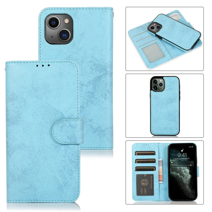 Retro 2 in 1 Abnehmbare Horizontal Flip Ledertasche mit Kartenfächern &amp; Geldbörse, Für iPhone 13, Für iPhone 13 Mini, Für iPhone 13 Pro, Für iPhone 13 Pro Max