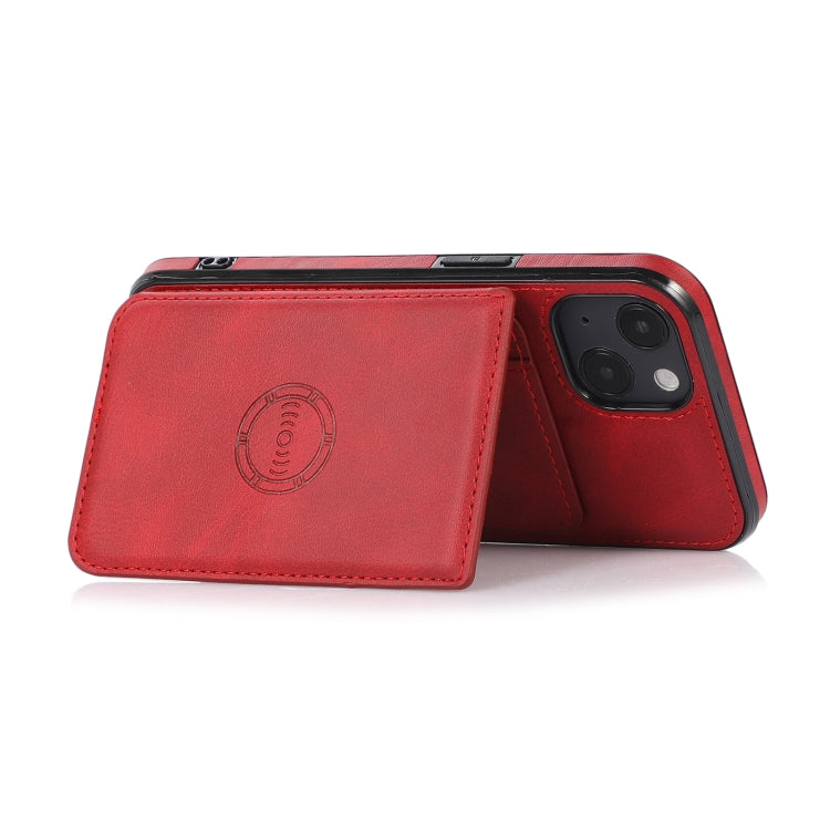 Magnetische Kartentasche mit Kalbstextur, stoßfeste PU-Hülle mit Halter und Kartenfach, für iPhone 13 mini, für iPhone 13, für iPhone 13 Pro, für iPhone 13 Pro Max