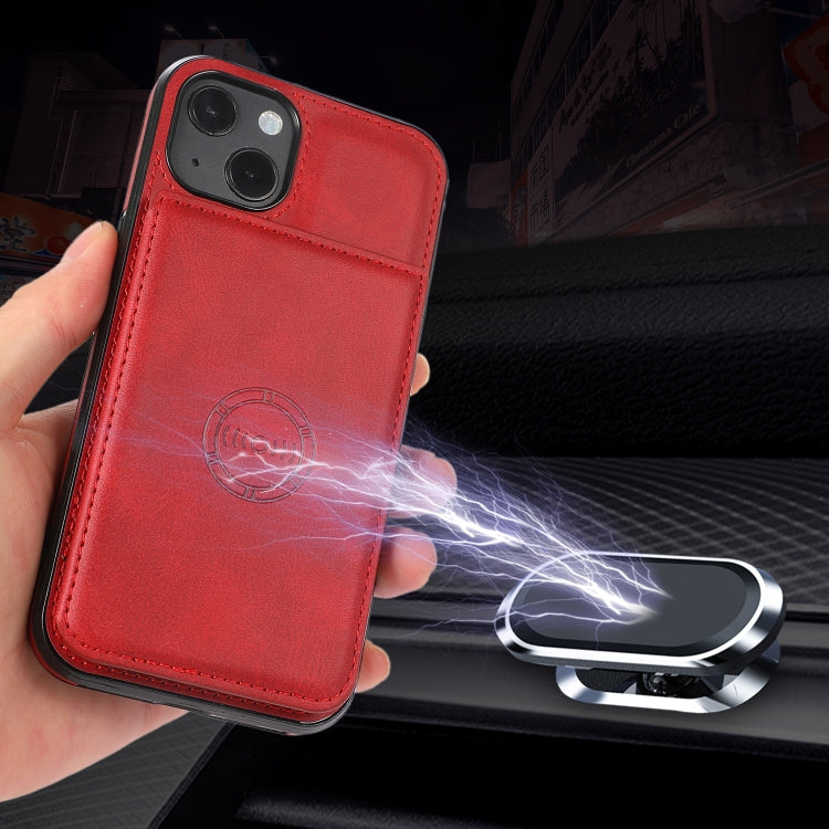 Magnetische Kartentasche mit Kalbstextur, stoßfeste PU-Hülle mit Halter und Kartenfach, für iPhone 13 mini, für iPhone 13, für iPhone 13 Pro, für iPhone 13 Pro Max