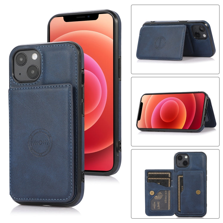 Magnetische Kartentasche mit Kalbstextur, stoßfeste PU-Hülle mit Halter und Kartenfach, für iPhone 13 mini, für iPhone 13, für iPhone 13 Pro, für iPhone 13 Pro Max