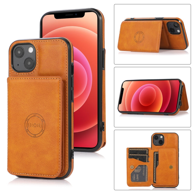 Magnetische Kartentasche mit Kalbstextur, stoßfeste PU-Hülle mit Halter und Kartenfach, für iPhone 13 mini, für iPhone 13, für iPhone 13 Pro, für iPhone 13 Pro Max