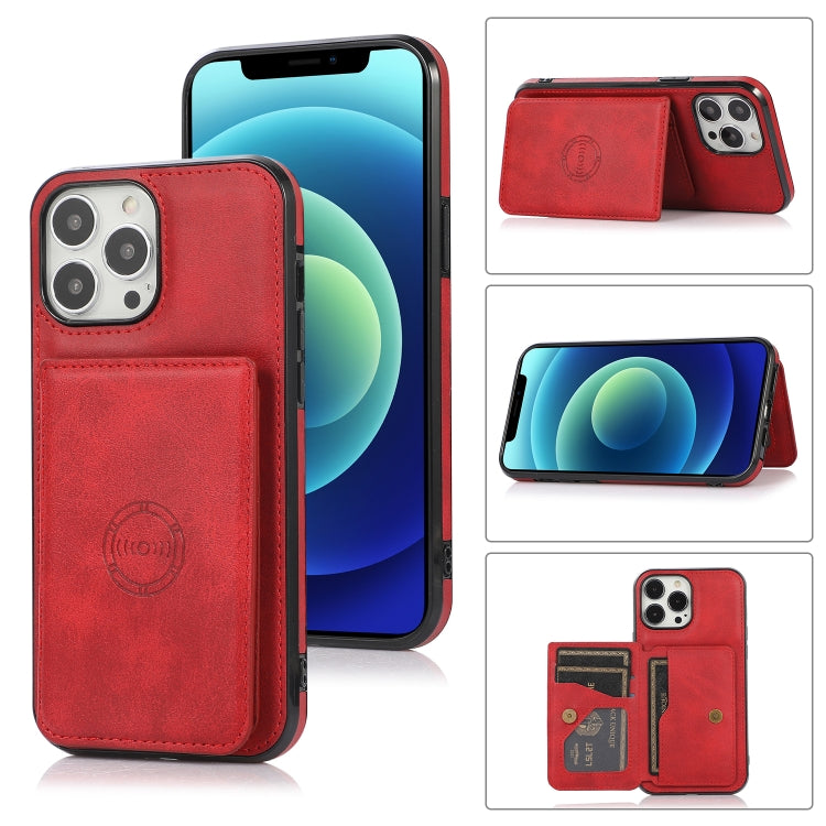 Magnetische Kartentasche mit Kalbstextur, stoßfeste PU-Hülle mit Halter und Kartenfach, für iPhone 13 mini, für iPhone 13, für iPhone 13 Pro, für iPhone 13 Pro Max