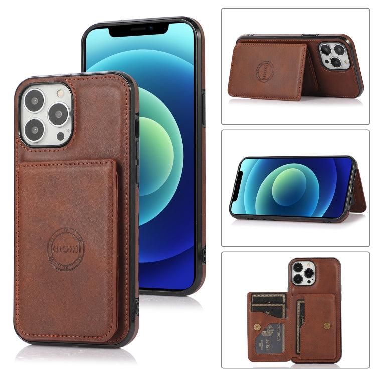 Magnetische Kartentasche mit Kalbstextur, stoßfeste PU-Hülle mit Halter und Kartenfach, für iPhone 13 mini, für iPhone 13, für iPhone 13 Pro, für iPhone 13 Pro Max