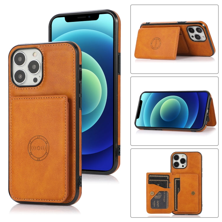 Magnetische Kartentasche mit Kalbstextur, stoßfeste PU-Hülle mit Halter und Kartenfach, für iPhone 13 mini, für iPhone 13, für iPhone 13 Pro, für iPhone 13 Pro Max