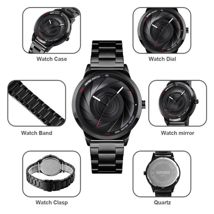 SKMEI 9210 Ladies Business Watch Simple 3D Dial Quartz Watch, For Ladies