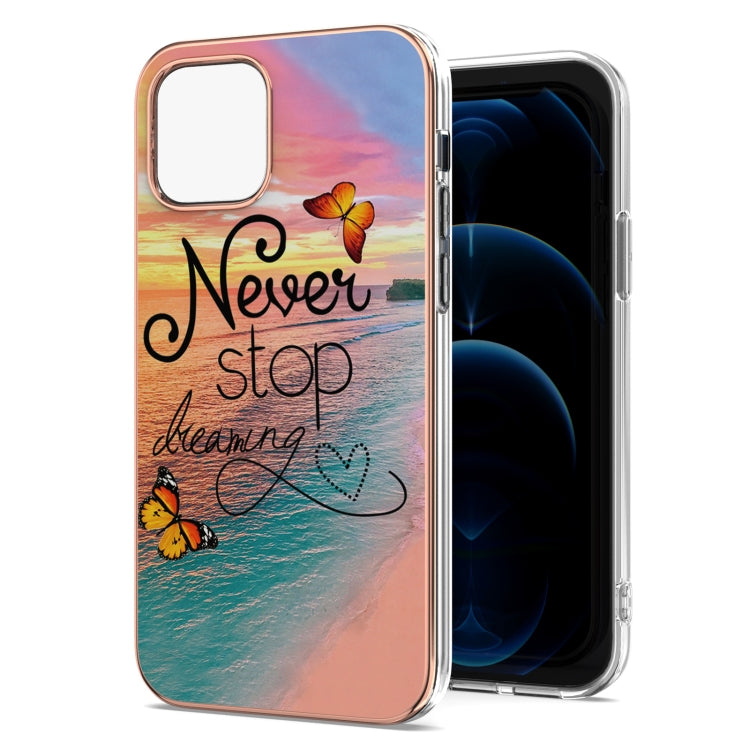 Electroplating Pattern IMD TPU Shockproof Case, For iPhone 13 mini, For iPhone 13, For iPhone 13 Pro, For iPhone 13 Pro Max