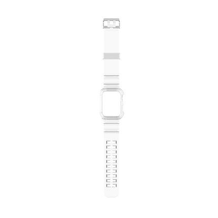 Silicone Integrated Replacement Strap Watchband For Apple Watch Series, 7 41mm / 6 & SE & 5 & 4 40mm / 3 & 2 & 1 38mm, 7 45mm / 6 & SE & 5 & 4 44mm / 3 & 2 & 1 42mm
