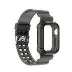 7 45mm / 6 & SE & 5 & 4 44mm / 3 & 2 & 1 42mm / Transparent Black