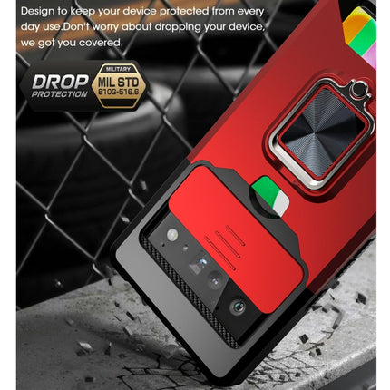 Sliding Camera Cover Design PC + TPU Shockproof Case with Ring Holder & Card Slot, For Google Pixel 6 Pro, For Samsung Galaxy A52, For Samsung Galaxy A72