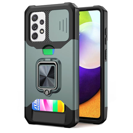 Sliding Camera Cover Design PC + TPU Shockproof Case with Ring Holder & Card Slot, For Google Pixel 6 Pro, For Samsung Galaxy A52, For Samsung Galaxy A72