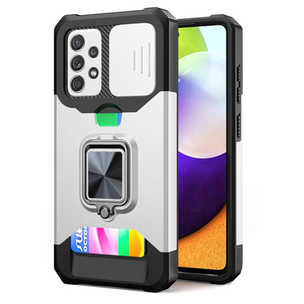 Sliding Camera Cover Design PC + TPU Shockproof Case with Ring Holder & Card Slot, For Google Pixel 6 Pro, For Samsung Galaxy A52, For Samsung Galaxy A72