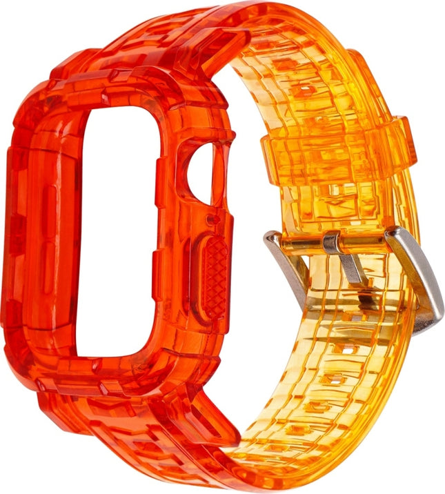 Gradient TPU Integrated Case Strap For Apple Watch Series 9 / 8 / 7 45mm / 6 / 5 / 4 / Watch SE 44mm / Watch 42mm, For Apple Watch Series 9 / 8 / 7 45mm / 6 / 5 / 4 / Watch SE 44mm / Watch 42mm