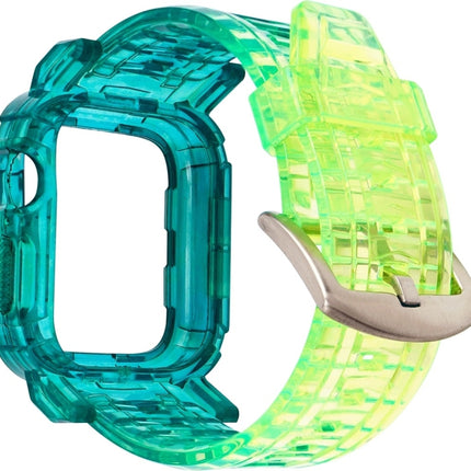 Gradient TPU Integrated Case Strap For Apple Watch Series 9 / 8 / 7 45mm / 6 / 5 / 4 / Watch SE 44mm / Watch 42mm, For Apple Watch Series 9 / 8 / 7 45mm / 6 / 5 / 4 / Watch SE 44mm / Watch 42mm