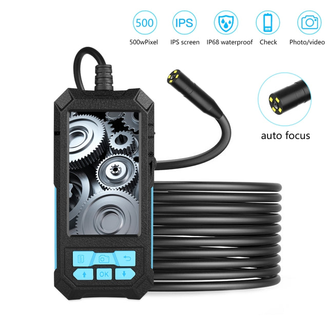P90 11mm 4.5 inch HD 500W Autofocus Camera Endoscope Portable Waterproof Industrial Pipe Endoscope,, Hard Cable Length: 2m, Hard Cable Length: 5m, Hard Cable Length: 10m