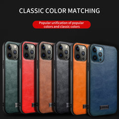 SULADA Shockproof TPU + Handmade Leather Protective Case, For iPhone 13 mini, For iPhone 13, For iPhone 13 Pro, For iPhone 13 Pro Max