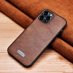 SULADA Shockproof TPU + Handmade Leather Protective Case, For iPhone 13 mini, For iPhone 13, For iPhone 13 Pro, For iPhone 13 Pro Max