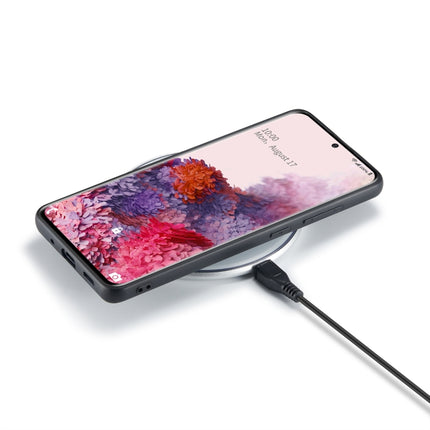 DG.MING M1 Series 3-Fold Multi Card Wallet  Back Cover Shockproof Case with Holder Function, For Samsung Galaxy S20