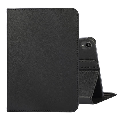 360 Degree Rotation Litchi Texture Flip Leather Case with Holder, For iPad mini 6 / mini 2024