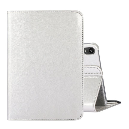 360 Degree Rotation Litchi Texture Flip Leather Case with Holder, For iPad mini 6 / mini 2024
