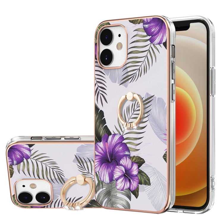 Galvanikmuster IMD TPU Stoßfeste Hülle mit Strass-Ringhalter, Für iPhone 12, Für iPhone 12 Pro Max, Für iPhone 11, Für iPhone 11 Pro, Für iPhone 11 Pro Max