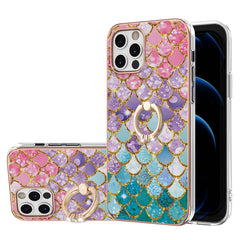 Electroplating Pattern IMD TPU Shockproof Case with Rhinestone Ring Holder, For iPhone 12, For iPhone 12 Pro Max, For iPhone 11, For iPhone 11 Pro, For iPhone 11 Pro Max