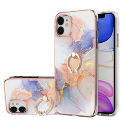 Electroplating Pattern IMD TPU Shockproof Case with Rhinestone Ring Holder, For iPhone 12, For iPhone 12 Pro Max, For iPhone 11, For iPhone 11 Pro, For iPhone 11 Pro Max