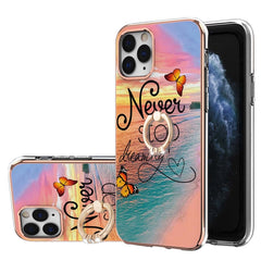 Electroplating Pattern IMD TPU Shockproof Case with Rhinestone Ring Holder, For iPhone 12, For iPhone 12 Pro Max, For iPhone 11, For iPhone 11 Pro, For iPhone 11 Pro Max