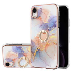 Galvanikmuster IMD TPU Stoßfeste Hülle mit Strass-Ringhalter, Für iPhone X / XS, Für iPhone XR, Für iPhone XS Max, Für iPhone 12 Pro, Für iPhone SE 2022 / SE 2020/8/7