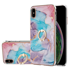 Galvanikmuster IMD TPU Stoßfeste Hülle mit Strass-Ringhalter, Für iPhone X / XS, Für iPhone XR, Für iPhone XS Max, Für iPhone 12 Pro, Für iPhone SE 2022 / SE 2020/8/7