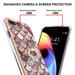 Galvanikmuster IMD TPU Stoßfeste Hülle mit Strass-Ringhalter, Für iPhone 8 Plus / 7 Plus