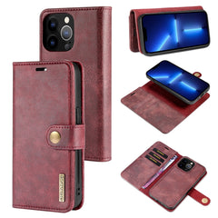 DG.MING Crazy Horse Texture Flip Detachable Magnetic Leather Case with Holder & Card Slots & Wallet, For iPhone 13 mini, For iPhone 13, For iPhone 13 Pro, For iPhone 13 Pro Max