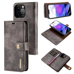 DG.MING Crazy Horse Texture Flip Detachable Magnetic Leather Case with Holder & Card Slots & Wallet, For iPhone 13 mini, For iPhone 13, For iPhone 13 Pro, For iPhone 13 Pro Max