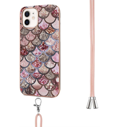 Electroplating Pattern IMD TPU Shockproof Case with Neck Lanyard, For iPhone 12 mini, For iPhone 12 / 12 Pro, For iPhone 12 Pro Max, For iPhone 11