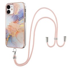 Electroplating Pattern IMD TPU Shockproof Case with Neck Lanyard, For iPhone 13 mini, For iPhone 13, For iPhone 13 Pro, For iPhone 13 Pro Max, For iPhone 12 mini