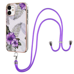 Electroplating Pattern IMD TPU Shockproof Case with Neck Lanyard, For iPhone 13 mini, For iPhone 13, For iPhone 13 Pro, For iPhone 13 Pro Max, For iPhone 12 mini