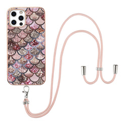 Electroplating Pattern IMD TPU Shockproof Case with Neck Lanyard, For iPhone 12 / 12 Pro, For iPhone 12 Pro Max, For iPhone 11, For iPhone 11 Pro, For iPhone 11 Pro Max