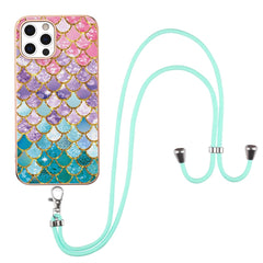 Electroplating Pattern IMD TPU Shockproof Case with Neck Lanyard, For iPhone 12 / 12 Pro, For iPhone 12 Pro Max, For iPhone 11, For iPhone 11 Pro, For iPhone 11 Pro Max