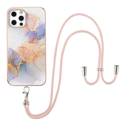 Electroplating Pattern IMD TPU Shockproof Case with Neck Lanyard, For iPhone 12 / 12 Pro, For iPhone 12 Pro Max, For iPhone 11, For iPhone 11 Pro, For iPhone 11 Pro Max