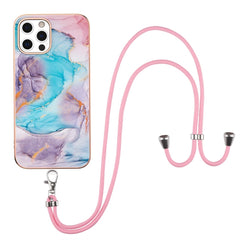 Electroplating Pattern IMD TPU Shockproof Case with Neck Lanyard, For iPhone 12 / 12 Pro, For iPhone 12 Pro Max, For iPhone 11, For iPhone 11 Pro, For iPhone 11 Pro Max