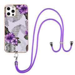 Electroplating Pattern IMD TPU Shockproof Case with Neck Lanyard, For iPhone 12 / 12 Pro, For iPhone 12 Pro Max, For iPhone 11, For iPhone 11 Pro, For iPhone 11 Pro Max