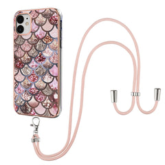 Electroplating Pattern IMD TPU Shockproof Case with Neck Lanyard, For iPhone 12 mini, For iPhone 12 / 12 Pro, For iPhone 12 Pro Max, For iPhone 11