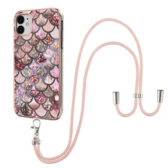 Electroplating Pattern IMD TPU Shockproof Case with Neck Lanyard, For iPhone 12 / 12 Pro, For iPhone 12 Pro Max, For iPhone 11, For iPhone 11 Pro, For iPhone 11 Pro Max